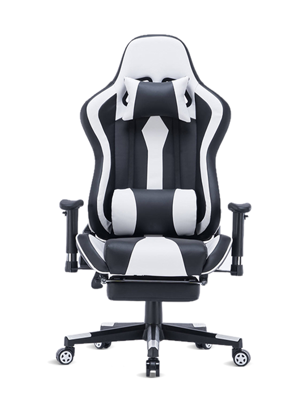 ANJI Modern Black White Gaming โซฟาที่นั่งเก้าอี้สำหรับเกมเมอร์ 