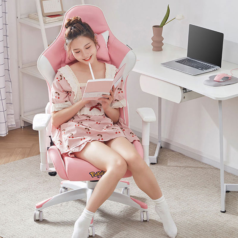 2021 ใหม่น่ารักสีชมพูเก้าอี้เล่นเกมคอมพิวเตอร์สีชมพูสาวห้องนอนน่ารักเก้าอี้หมุน  2021 ใหม่น่ารักสีชมพูเก้าอี้เล่นเกมคอมพิวเตอร์สีชมพูสาวห้องนอนน่ารักเก้าอี้หมุน