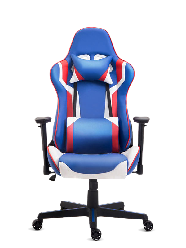 เก้าอี้เล่นเกมสำนักงาน PC แบบหมุนได้ที่ทันสมัยเก้าอี้แข่งสำหรับนักเล่นเกมเก้าอี้เล่นเกม PU 