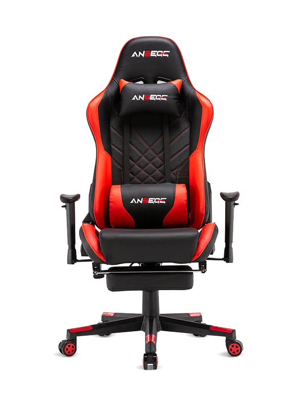 เก้าอี้เล่นเกมหนังที่สะดวกสบายตามหลักสรีรศาสตร์ที่ทันสมัยพร้อมที่วางเท้าและพนักพิงศีรษะ HS-8020 