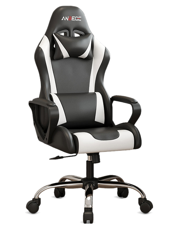 เก้าอี้เล่นเกม Office PC แบบหมุนได้คุณภาพสูงราคาถูกพร้อมหัวแบบถอดได้และหมอนรองเอว HS-706 